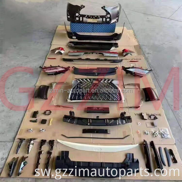 Mbele mpya ya kuwasili na taa ya nyuma ya bumper iliyosanikishwa kit kit cha mwili kinachofaa kwa alphard 2016+ hadi LX LM hadi
